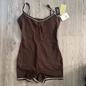 Brown Sleeveless Romper